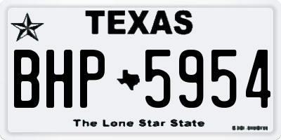 TX license plate BHP5954