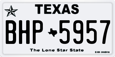 TX license plate BHP5957
