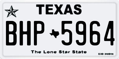 TX license plate BHP5964
