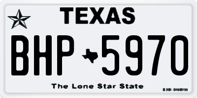 TX license plate BHP5970