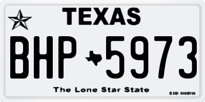 TX license plate BHP5973