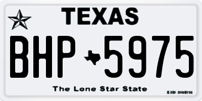 TX license plate BHP5975