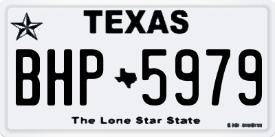 TX license plate BHP5979