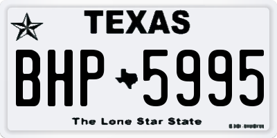 TX license plate BHP5995
