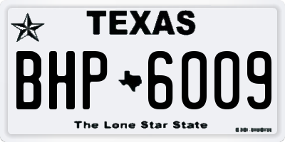 TX license plate BHP6009