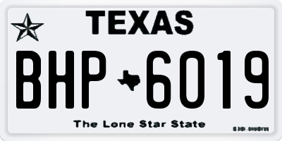 TX license plate BHP6019