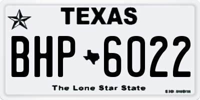 TX license plate BHP6022