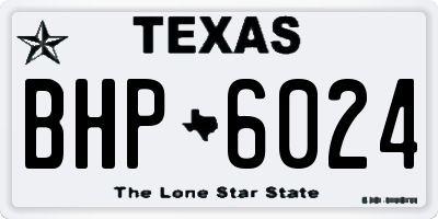 TX license plate BHP6024