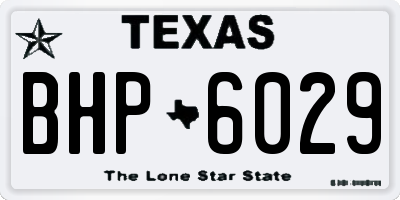 TX license plate BHP6029