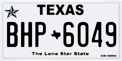 TX license plate BHP6049