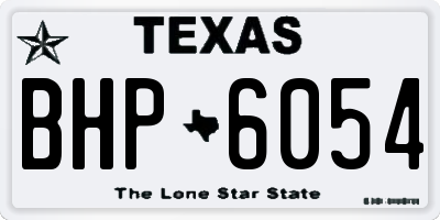 TX license plate BHP6054