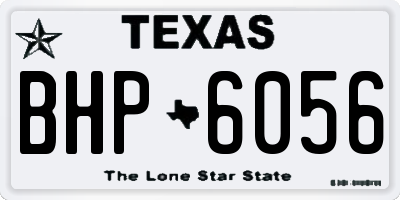 TX license plate BHP6056