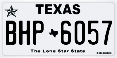 TX license plate BHP6057