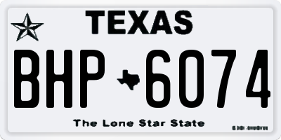 TX license plate BHP6074