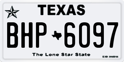 TX license plate BHP6097