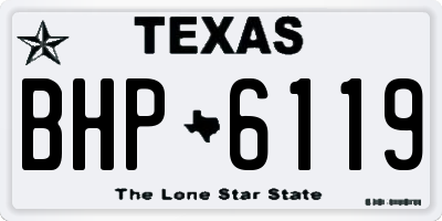 TX license plate BHP6119