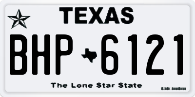 TX license plate BHP6121