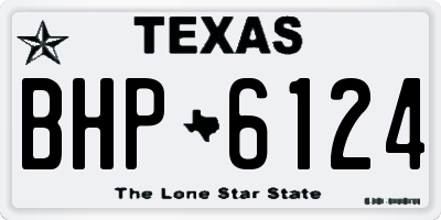 TX license plate BHP6124