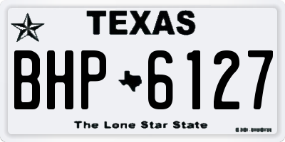 TX license plate BHP6127