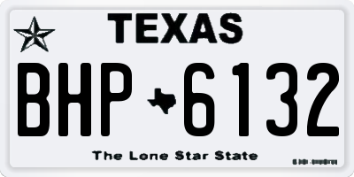 TX license plate BHP6132