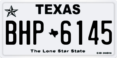 TX license plate BHP6145