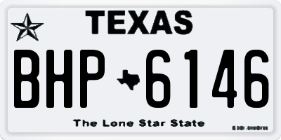 TX license plate BHP6146