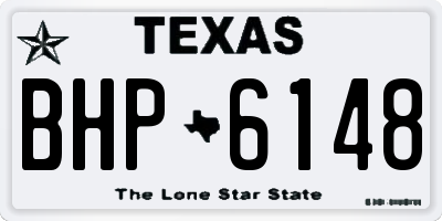TX license plate BHP6148