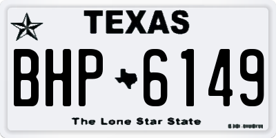 TX license plate BHP6149