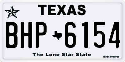 TX license plate BHP6154