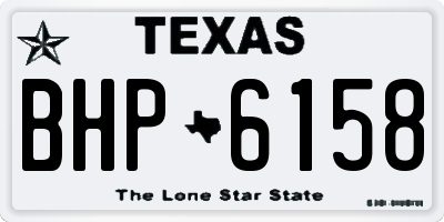 TX license plate BHP6158
