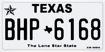 TX license plate BHP6168