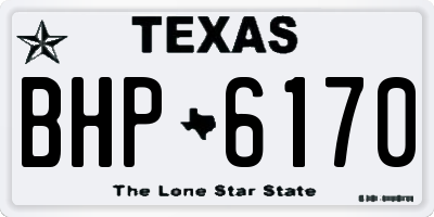 TX license plate BHP6170