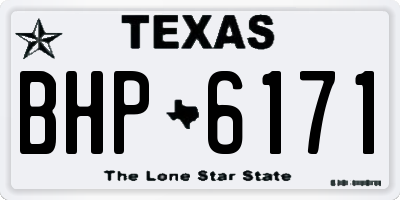TX license plate BHP6171