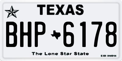 TX license plate BHP6178