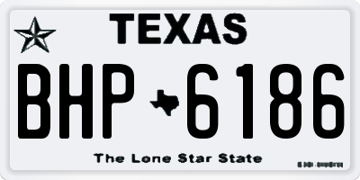 TX license plate BHP6186