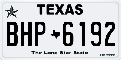 TX license plate BHP6192
