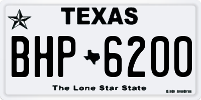 TX license plate BHP6200