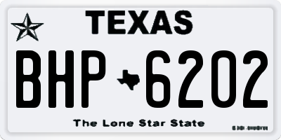 TX license plate BHP6202