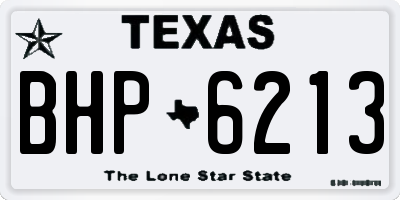 TX license plate BHP6213