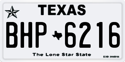 TX license plate BHP6216