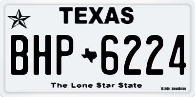 TX license plate BHP6224