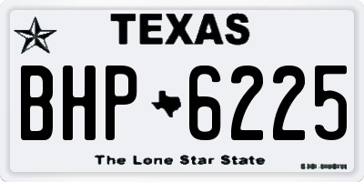 TX license plate BHP6225