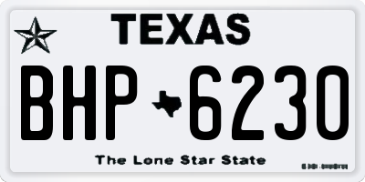 TX license plate BHP6230