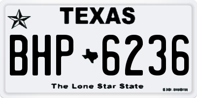 TX license plate BHP6236