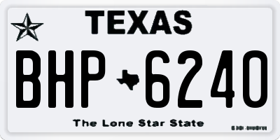 TX license plate BHP6240
