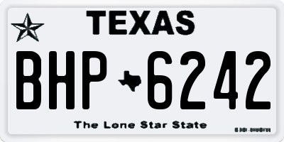 TX license plate BHP6242