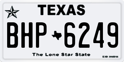 TX license plate BHP6249