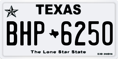 TX license plate BHP6250