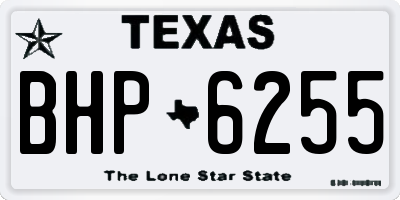 TX license plate BHP6255