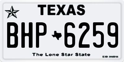 TX license plate BHP6259